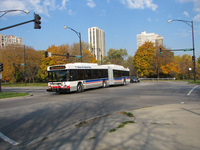 Bus #4006 at Stockton and Fullerton, working route #156 LaSalle, on November  4, 2008.