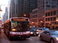 Bus #7701 at Michigan and Wacker, working route #6 Jackson Park Express, on March 10, 2007.