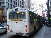 Bus #7365 at State and Madison on March 12, 2004.