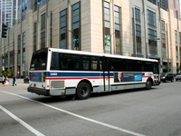 Bus #5489 at Illinois and Columbus, working route #66 Chicago, on June 28, 2006.