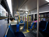 The interior of bus #7904, working route #24 Wentworth, on July 18, 2014.