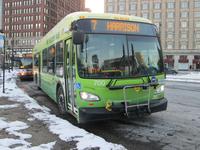 Bus #700 at Congress and Michigan, working route #7 Harrison, on February 16, 2015.