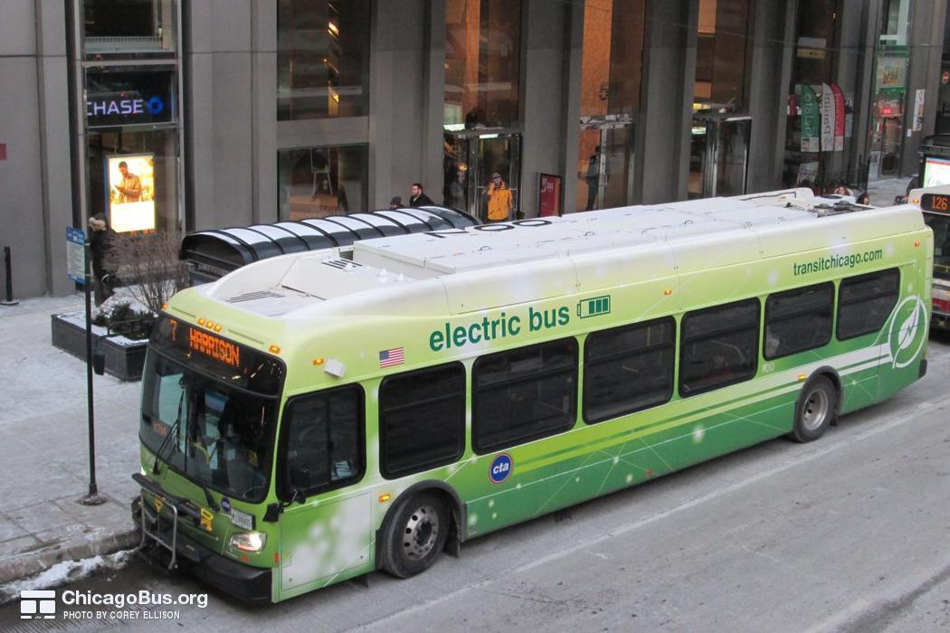 Bus #700 at Adams and Wabash, working route #7 Harrison, on February 16, 2015.