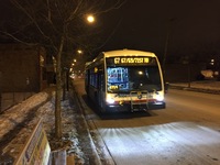 Bus #8004 at 69th and Indiana, working route #67 67th/69th/71st, on February 20, 2015.