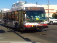 Bus #8111 at Chicago and Ogden, working route #66 Chicago, on July 30, 2015.