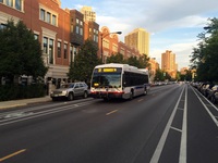 Bus #8115 at Lincoln, Cleveland and Dickens, working route #37 Sedgwick, on August  4, 2015.