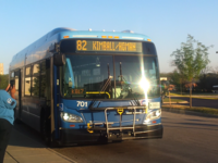 Bus #701 at Lincolnwood Town Center, working route #82 Kimball/Homan, on August 12, 2015.